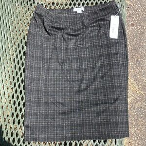 Liz Claiborne Black and White Pencil Skirt Knee-Length
